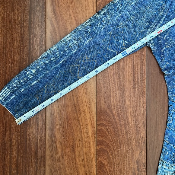 Nic + Zoe Tribal Hand Printed Lightweight Linen Blend Cardigan Blue, Petite S - Picture 9 of 11